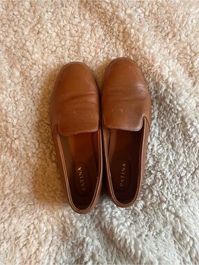 Portland Leather Patina Slip-On Loafers in Cognac Brown Size 9.5